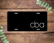 Modern Monogram License Plate, Vanity Monogram License Plate