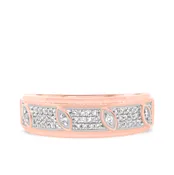 Amira 1/4 ct tw. Black Diamond (Treated) Mens Band 10K Rose Gold