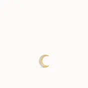 14k Diamond Crescent Flat Back Stud