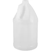 128 oz. (1 Gallon) Natural HDPE Plastic Industrial Round Bottle (38-400)
