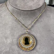 Antique Cannetille Silhouette Locket Pendant