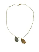 NATHALIE MATHOULIN 9k Gold Spectacle Pendant Necklace