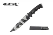 13.5" WARTECH Snow Camo Hunting Knife ABS Handle w/ Sheath - H-4953-CMO
