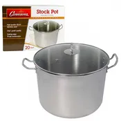 Professional Grade Stainless Steel Stock Pot with Stay Cool Handles – 20 quarts