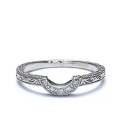 14k Contoured Diamond Wedding Band #L2666WB 14K