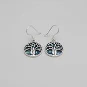 Abalone Tree of Life Earrings
