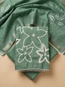 Aqua Green  Chanderi Unstitched Dress Material