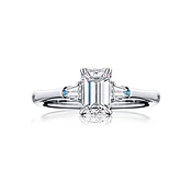 1.16 ct. GIA-Certified Emerald-Cut Diamond Ring in Platinum