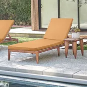 Mustard Outdoor Polypropylene Lounger Cushion 22"x73"