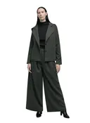 Atlas Slouchy Trouser - Olive Herringbone