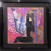 Adrian Wong Shue - Heart Songs, 1990 Signed Serigraph Contemporary Figurative