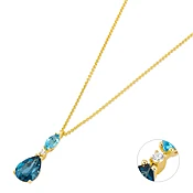 18kt Gold "Iris" Ombre 2 Stone Necklace