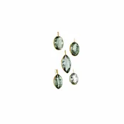 Green Amethyst 14K Gold Charm