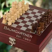 Travel Chess Set - Rosewood Finish Chess Set