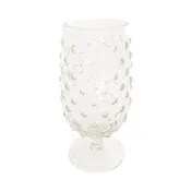 12 oz. Recycled Glass Hobnail Stemmed Drinking Glass