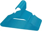 ROYALE Blue Plastic Hangers for Clothes - Heavy Duty Plastic Clothes Hanger Ideal for Everyday Standard Use - Lightweight & Space Saving Notched Plastic Hangers - Slim & Sleek Shoulder Groove