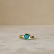 4.82ct Cambodian Blue Zircon 18K Gold
