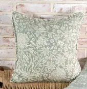 16" X 16" Olive Floral Pillow