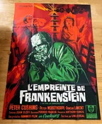 1964 EVIL OF FRANKENSTEIN Original French One Panel Movie Poster