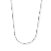 0.75mm Wheat Chain Necklace Solid 14K White Gold 24"
