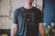 AZ Love Tee, Vintage Black