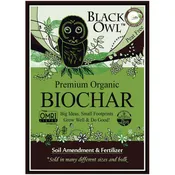 Black Owl Biochar 1 Cubic Foot Bag Helps Soil Hold Nutrients Beneficial Bacteria