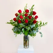 A Dozen Long Stem Red Roses