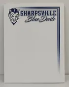 4.25" x 5.5" Sharpsville Blue Devils Notepad — Custom Corner Printing