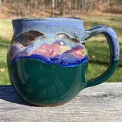 Curvy Periwinkle Pink Emerald Mountain Mug