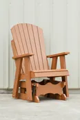 Poly Fanback Glider Rocker Caramel