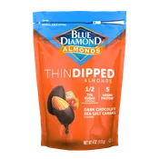 Blue Diamond Thin Dipped Almonds Dark Chocolate Sea Salt Caramel-4 oz.-8/Case