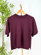Arden Short Sleeve Sweater in Fig
