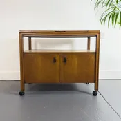 Walnut Mid-Century Modern Bar Cart