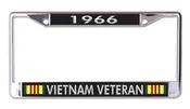 1966 Vietnam Veteran Chrome License Plate Frame
