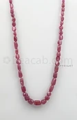 10.00 to 14.00 mm - Ruby Tumbled (FG) Beads - 254.60 carats - 18 inches (RuTuBFG1009)