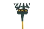 8" Leaf Rake w/48" Metal Handle