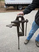 Vintage Blacksmith Leg Box Vise 5" Wide Jaws — Brooksvale Artisans