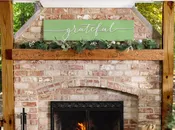 Shades of Emerald Indoor Wall Art Double Sided, "Mistletoe Farms" / "Grateful", 10"H x 46"W