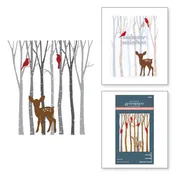 Birch tree betterpress plate & die set by Spellbinders