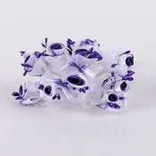 12 Mini Flowers Purple Organza and Satin Flowers (10x12)