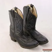 Smoky Mountain Youth Size 2 Black Cowboy Boots Stock Number 5012 Made in India
