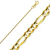 1.1mm figaro/ curb 18k gold plated chain