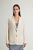 Blazer en lin mélangé - Femme - Blanc