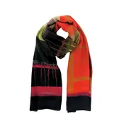 Abstract Red Wool Long Scarf