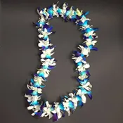 Hawaiian Blue and White Orchid Lei