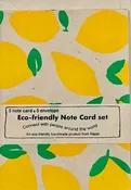A2 Stat Lemon, yellow & green on cream