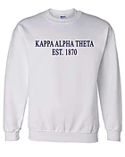 Kappa Alpha Theta White Sweatshirt
