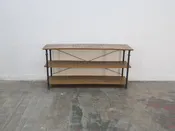 3-Tier Metal & Wood Shelf  | Rebound Furniture & Consignment | Woodland Hills