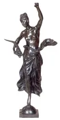 Art Deco Girl bronze sculpture statue
