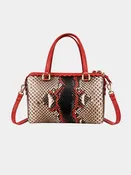 Delaware Italian Python Leather Handbag Lipstick